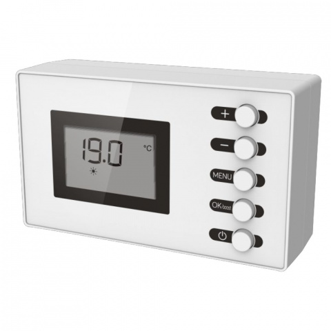 Radiateur électrique fixe 2000W - Panneaux rayonnants - Écran LCD -  Thermostat programmable - Blanc - Voltman